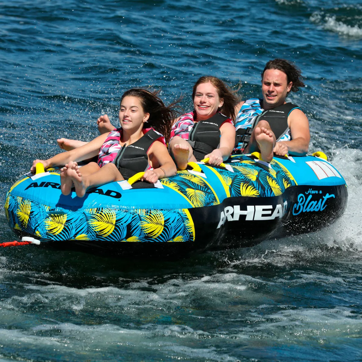 Airhead Blast 3 | 1-3 Rider Towable Tube for Boating