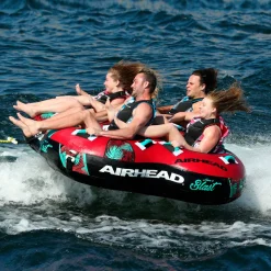 Airhead Blast 4 | 1-4 Rider Towable Tube for Boating