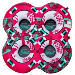 Airhead Blast 4 | 1-4 Rider Towable Tube for Boating