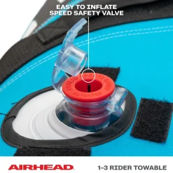 Airhead Booyah! 3 | 1-3 Rider Towable Tube for Boating