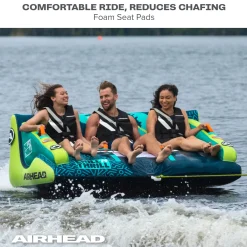 Airhead Chill 'N Thrill | 1-3 Rider Towable Tube for Boating