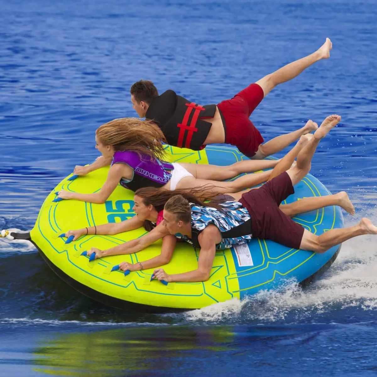 Airhead Comfort Shell 95 | 1-4 Rider Towable Tube for Boating