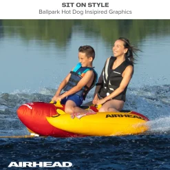Airhead Double Dog | 1-2 Rider Towable Tube for Boating