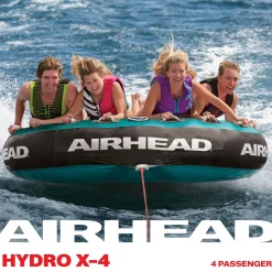 Airhead Hydro-X 4 | 1-4 Rider Towable Tube for Boating *Walmart Exclusive*