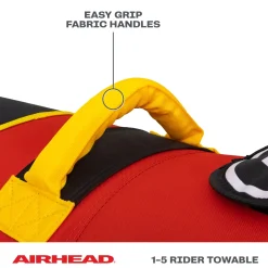 Airhead Jumbo Dog | 1-5 Rider Towable Tube for Boating