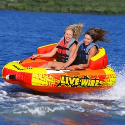 Airhead Live Wire 2 | 1-2 Rider Towable Tube for Boating