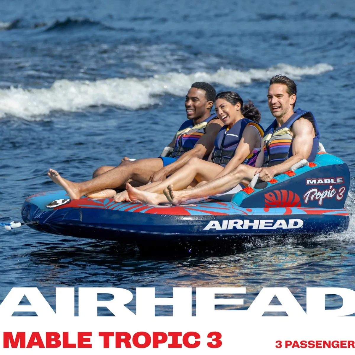 Airhead Mable® Tropic 3 | 1-3 Rider Towable Tube for Boating *Walmart Exclusive*