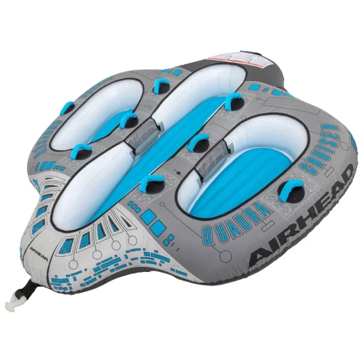 Airhead Quadra Cruiser | 1-4 Rider Towable Tube for Boating - Float Tow