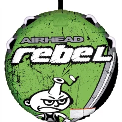 Airhead Rebel Kit | 1 Rider Towable Tube, Pump & Rope for Boating
