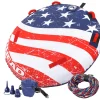 Airhead Stars & Stripes Kit | 1 Rider Towable Tube, Pump, Rope for Boating