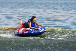 Airhead Stars & Stripes Kit | 1 Rider Towable Tube, Pump, Rope for Boating