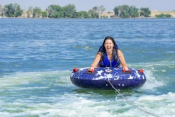 Airhead Stars & Stripes Kit | 1 Rider Towable Tube, Pump, Rope for Boating