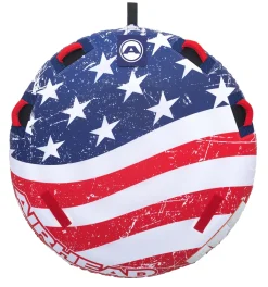 Airhead Stars & Stripes Kit | 1 Rider Towable Tube, Pump, Rope for Boating