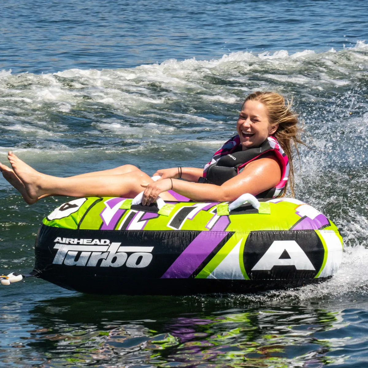 Airhead Turbo Blast | 1 Rider Towable Tube for Boating